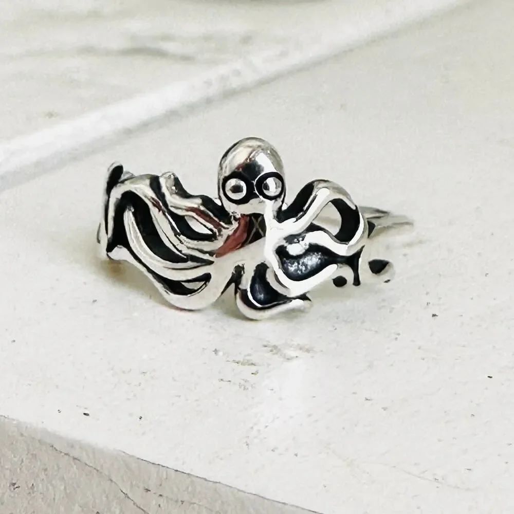 Octopus Sterling Silver Toe Ring